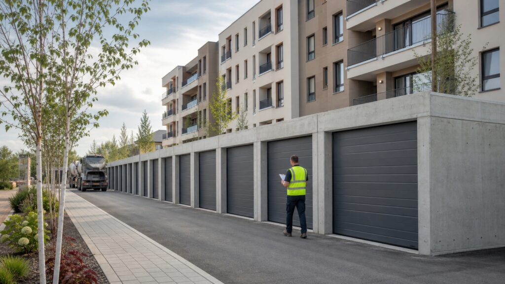 Garaże betonowe dla dewelopera – dlaczego warto uwzględnić je w projekcie osiedla